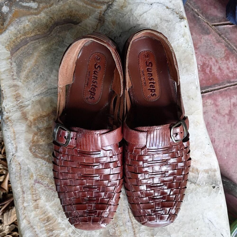 Sunsteps Hand-woven Leather Huarache Sandals